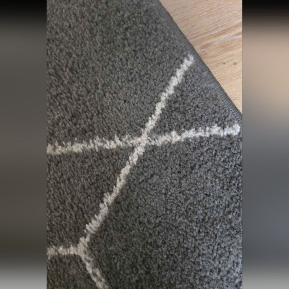 Geometric Gray Area Rug Runner Home Area House Run Long Carpet - Picture 9 of 11